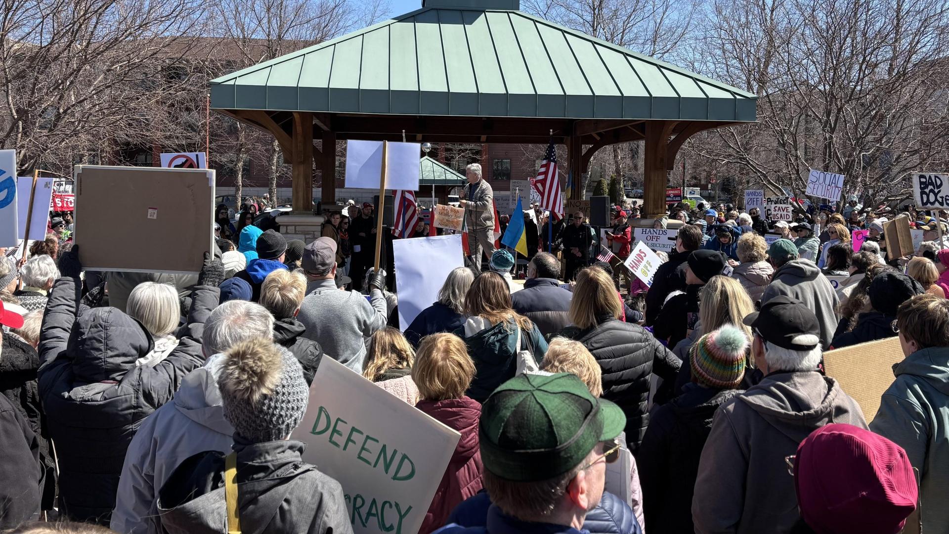 Eau Claire Residents Join in Nationwide “Hands Off” Protests