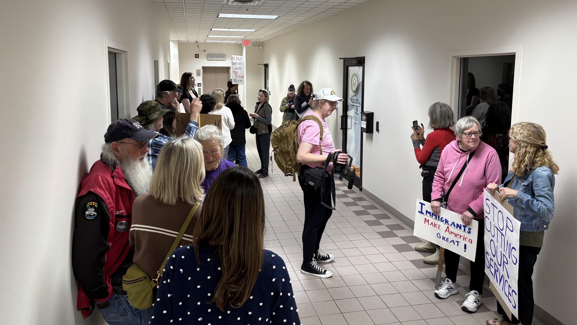 Eau Claire Residents Stage Sit-In Protest at Van Orden Office
