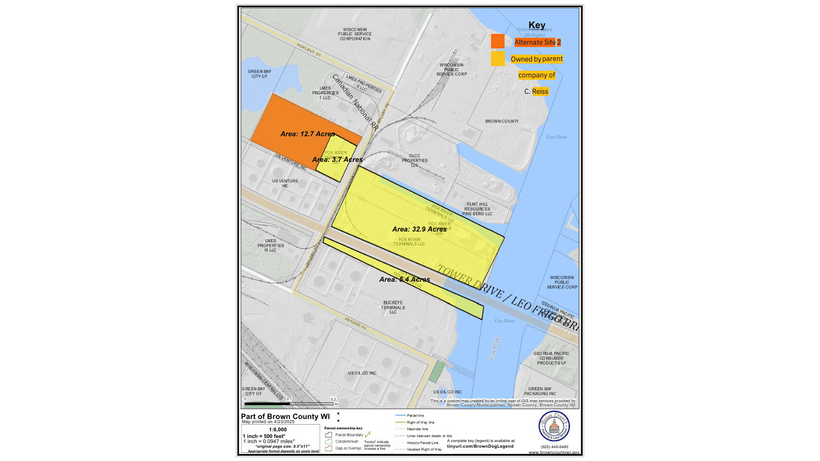 Brown County proposes alternate site for coal piles