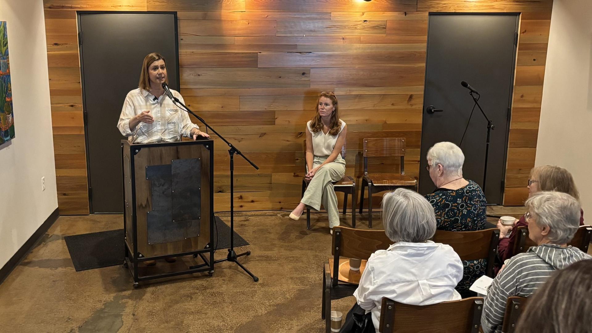 Rebecca Cooke Campaigns with Sen. Elissa Slotkin in Eau Claire