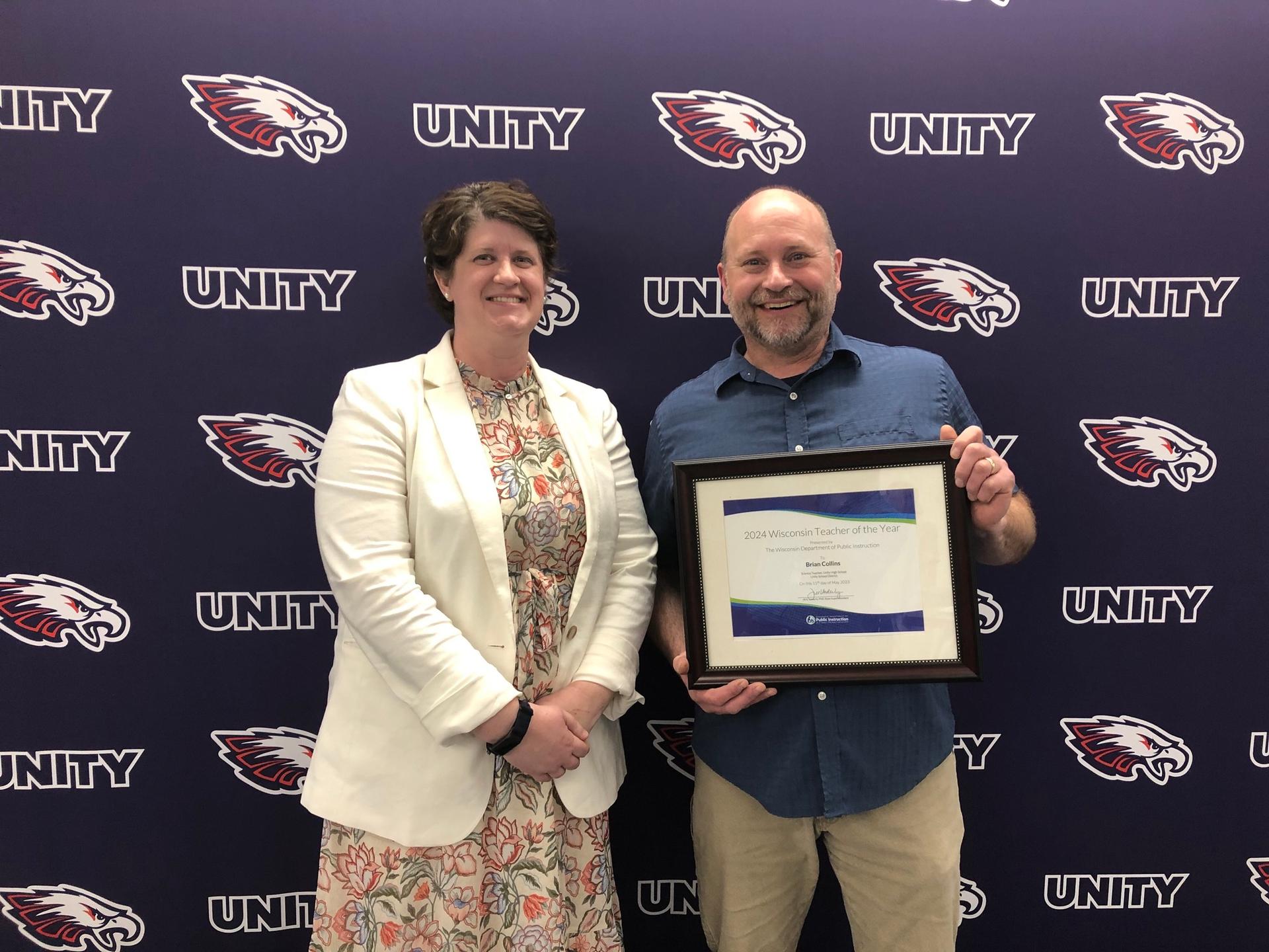 Unity High School science teacher named state’s rep in national program