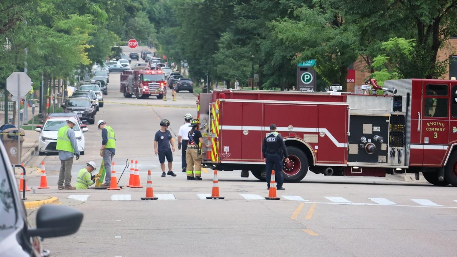 Underground fire in downtown Madison Sunday led to power outage, street closures