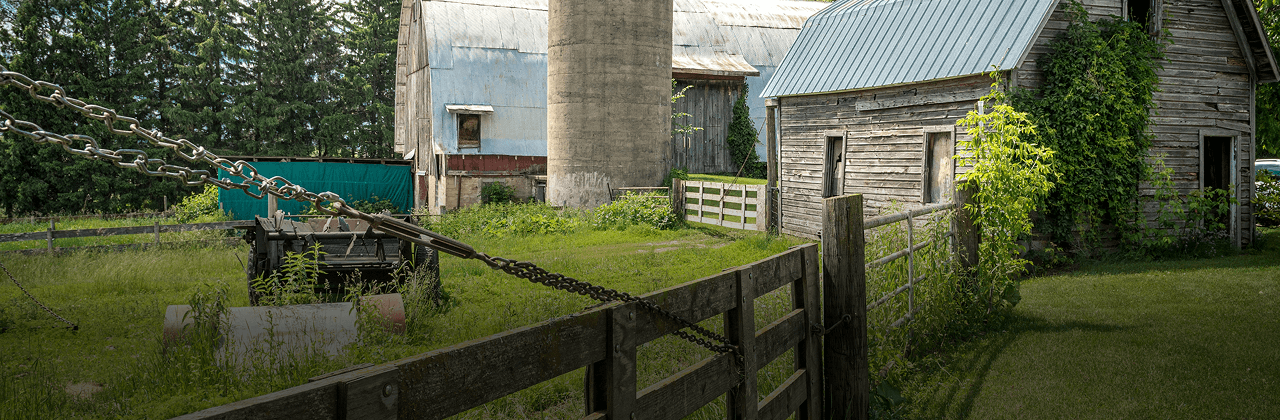 Wisconsin farm with barn and silo