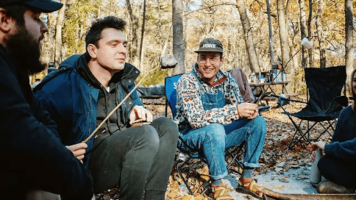 People camping outdoors